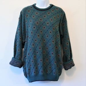 Vintage Grandpa Diamond Oversized Sweater
